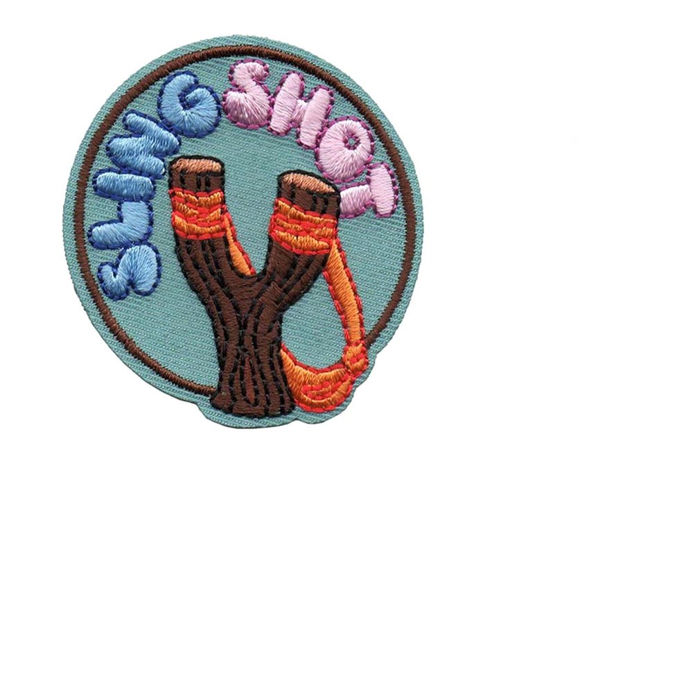 12 Pieces 2" Activity Scouts Applique Fun Patches, Outdoors & Seasons - Outdoor Fun (Sling Shot)