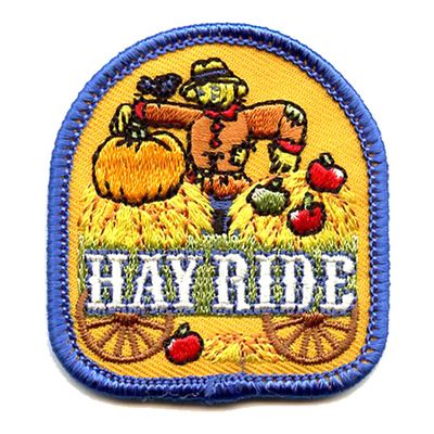 12 Pieces 2" Activity Scouts Applique Fun Patches, Outdoors & Seasons - Hayride (Hayride 4)