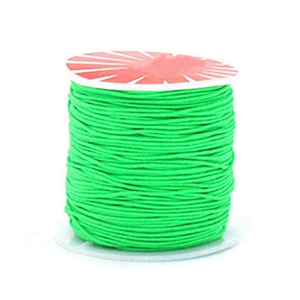 0.8mm 100 Yard Core-Spun Elastic Cord Beading Thread Craft Cord Stretch Elastic Cord String Rope Beading Threads Elastic Thread DIY Jewelry Making (Green)