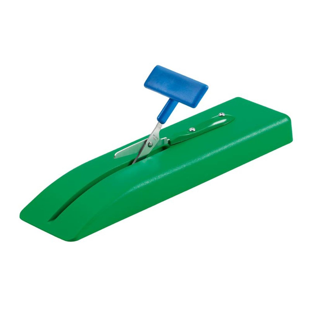 Fun & Function Mounted Table Top Scissors - Adaptive for Kids, Special Needs with Plastic Base - Safety for Classroom - Adapted - Special Needs Essentials