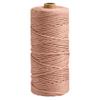 109 Yard Natural Cotton Rope Brick Red Decorative Twisted Cord Hand Knit Yarn Macrame Cord Craft Supplies Wrapping String Rope Cotton Macrame Rope Knitting Materials 3mm view 1