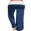 Andongnywell Women Pants High Waist Elastic Loose Wide Leg Trousers Dancing Yoga Pants (Blue,Large) view 2