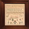 Hannah Thompson Work 1847 Reproduction Sampler Chart by Merry Wind Farm view 1