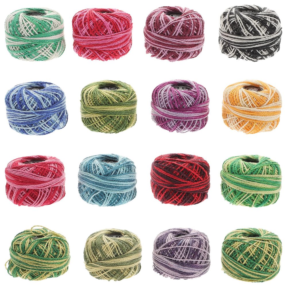 Exceart 16 Roll Embroidery Floss Friendship Bracelet String Mixed Color Cross Stitch Embroidery Wool Cotton Thread for Machine and Hand