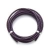 2 Meter Round Genuine Leather Cord Bolo Braided Leather Cord DIY Bracelets Neckacle Beading Jewelry Making Making (Purple, Dia=4mm) view 1