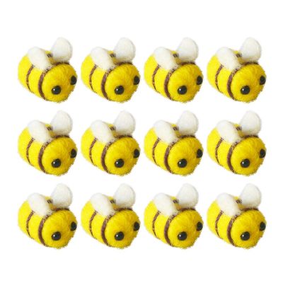 Milisten 24Pcs Needle Felting Kit Tiny Bee Felt Animals Needle Kit Felting DIY Great Starter for Kids Adults