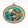 Koala K041 Counted Cross Stitch KIT#3. Threads, Needles, Fabric, Embroidery Hoop and Printed Color Pattern Inside. Embroidery Pattern view 1