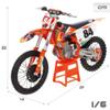 Burago Maisto Moto Red Bull KTM Supercross SX450, Multicolor, 39.4 x 16 x 24.8 cm view 3