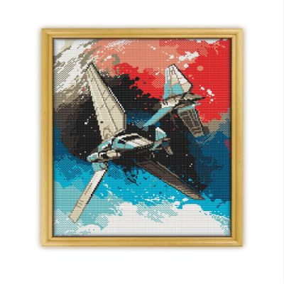 Spaceships K394 Counted Cross Stitch Pattern. Printed Pattern Inside. No Fabric, Threads, Needles, Hoops. Embroidery Pattern