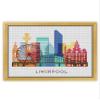 A3 Liverpool Color K360 Counted Cross Stitch KIT#2. Threads, Needles, Fabric, Clippers, Needle Threader and Printed Pattern Inside. Embroidery Pattern Kit view 1