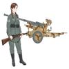 FineMolds 1/35 Historic Costume Girl 3.7cm Flak 37 AA Gun with Figure Hannah - Plastic Model Building Kit # HC6 view 4