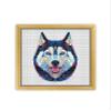 Siberian Husky K795 Counted Cross Stitch KIT#2. Threads, Needles, Fabric, Clippers, Needle Threader and Printed Pattern Inside. Embroidery Pattern Kit view 2