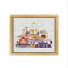 Athens K658 Counted Cross Stitch KIT#3. Threads, Needles, Fabric, Embroidery Hoop and Printed Color Pattern Inside. Embroidery Pattern view 2