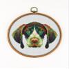 Pointer K778 Counted Cross Stitch KIT#3. Threads, Needles, Fabric, Embroidery Hoop and Printed Color Pattern Inside. Embroidery Pattern view 1