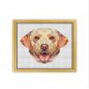 Retriever Labrador K786 Counted Cross Stitch KIT#3. Threads, Needles, Fabric, Embroidery Hoop and Printed Color Pattern Inside. Embroidery Pattern view 2