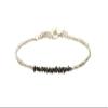 WORLD WIDE GEMS 925 Sterling Silver Rock Gift Silver Helling 1.5-2.5mm Stracking Black Black Rough Diamond Bracelet Chips, Faceted 7" for Mens, Womens, gf, bf & Adult. view 1