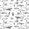 Ceramic Decals - Ocean Fish (Black, 19 x 13 inch) view 1