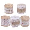 EXCEART 5pcs Burlap Lace Craft Ribbon Roll Natural Linen for Wedding Decorations Handmade Crafts Party Favors Mixed Styles view 1