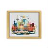 Dusseldorf K918 Counted Cross Stitch KIT#3. Threads, Needles, Fabric, Embroidery Hoop and Printed Color Pattern Inside. Embroidery Pattern view 2