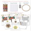 Golden Retriever Dog Abstract Animal K910 Counted Cross Stitch KIT#3. Threads, Needles, Fabric, Embroidery Hoop and Printed Color Pattern Inside. Embroidery Pattern view 2
