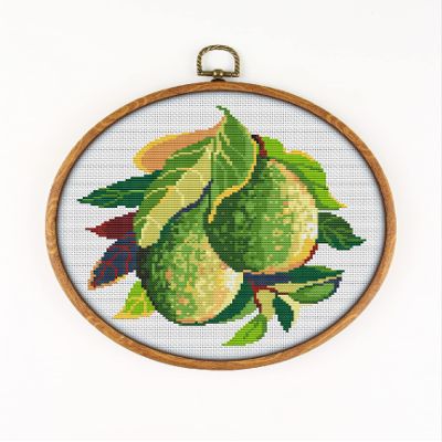 Avocado K983 Counted Cross Stitch Pattern. Printed Pattern Inside. No Fabric, Threads, Needles, Hoops. Embroidery Pattern