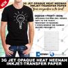 Inkjet Heat Transfer Paper for Dark Garments 3g Jet Opaque Pack of 10 Sheets- 8.5x11 view 1