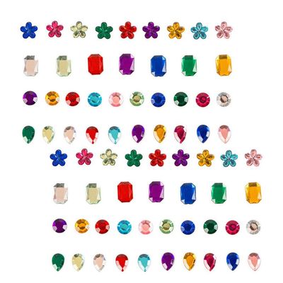 EXCEART 400pcs Acrylic Rhinestone Stickers Pentagram Gem Stickers for Boys and Girls Crafts Bright Color Decoration for Arts Crafts Projects Easy to Apply Mixed Style