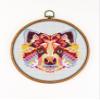 Badger K1125 Counted Cross Stitch KIT#3. Threads, Needles, Fabric, Embroidery Hoop and Printed Color Pattern Inside. Embroidery Pattern view 1