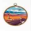 Death Valley National Park K1108 Counted Cross Stitch KIT#3. Threads, Needles, Fabric, Embroidery Hoop and Printed Color Pattern Inside. Embroidery Pattern view 1