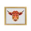 Cow K1159 Counted Cross Stitch KIT#2. Threads, Needles, Fabric, Clippers, Needle Threader and Printed Pattern Inside. Embroidery Pattern Kit view 2