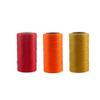 EXCEART 3pcs Flat Waxed Thread for Leather Sewing Bright Red Yellow Stitching Cord for Leather Craft Bookbinding Repair Projects view 1