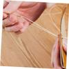 EXCEART 3pcs Flat Waxed Thread for Leather Sewing Bright Red Yellow Stitching Cord for Leather Craft Bookbinding Repair Projects view 3