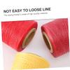 EXCEART 3pcs Flat Waxed Thread for Leather Sewing Bright Red Yellow Stitching Cord for Leather Craft Bookbinding Repair Projects view 4
