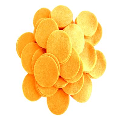 Playfully Ever After Mac & Cheese Orange Craft Felt Circles (5 Inch - 18pc)