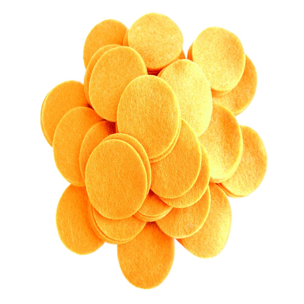Playfully Ever After Mac & Cheese Orange Craft Felt Circles (5 Inch - 18pc)