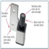 Harris Hardware TP8410-B Stainless Steel Surface Mounted Gravity Activated Self Closing Hinge for Toilet Partion Door #4 Satin Finish, 1 Pair Left in, Right Out view 3