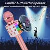 Bluetooth Karaoke Microphone Wireless: Karaoke Mic with Led Lights for Adults Kids Singing - Perfect Toys for Girls Birthday Gifts view 3