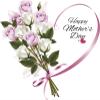 50 PCs Pretty Happy Mothers Day Pink White Rose Bouquet Icon 1" Stickers Decals Laptop Notebook Phone Waterproof Vinyl Trendy view 2
