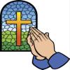 50 PCs Simple Religious Praying Hands and Glass Window Mosaic 1" Stickers Decals Laptop Notebook Phone Waterproof Vinyl Trendy view 2