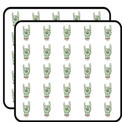 50 PCs Creepy Rocker Zombie Hand 1" Stickers Decals Laptop Notebook Phone Waterproof Vinyl Trendy