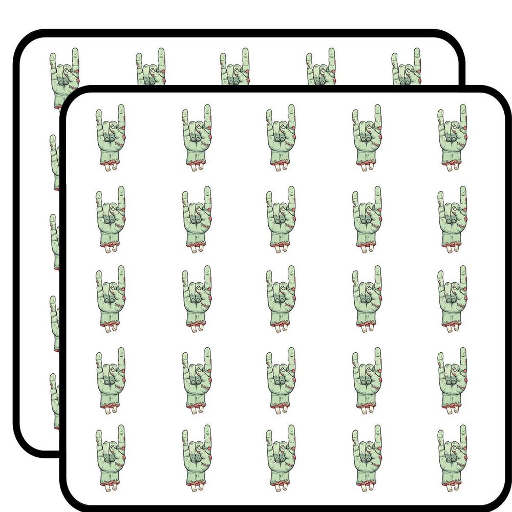 50 PCs Creepy Rocker Zombie Hand 1" Stickers Decals Laptop Notebook Phone Waterproof Vinyl Trendy