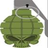 50 PCs Cool Green Grenade with Skull Shape 1" Stickers Decals Laptop Notebook Phone Waterproof Vinyl Trendy view 2