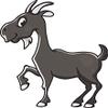 50 PCs Happy Smiling Gray Goat 1" Stickers Decals Laptop Notebook Phone Waterproof Vinyl Trendy view 2