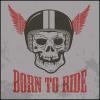 50 PCs Born to Ride Biker Skull and Helmet Icon 1" Stickers Decals Laptop Notebook Phone Waterproof Vinyl Trendy view 2