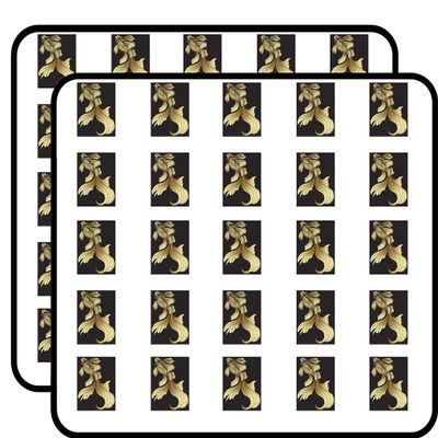 50 PCs Elegant Golden Koi Fish 1" Stickers Decals Laptop Notebook Phone Waterproof Vinyl Trendy