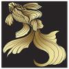50 PCs Elegant Golden Koi Fish 1" Stickers Decals Laptop Notebook Phone Waterproof Vinyl Trendy view 2