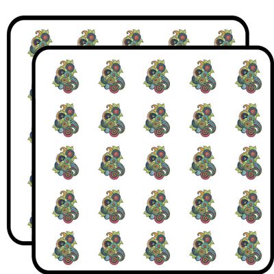 50 PCs Colorful Paisley Mandala Flower Arrangement Icon 1" Stickers Decals Laptop Notebook Phone Waterproof Vinyl Trendy