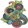 50 PCs Colorful Paisley Mandala Flower Arrangement Icon 1" Stickers Decals Laptop Notebook Phone Waterproof Vinyl Trendy view 2