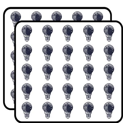 50 PCs Cool Galaxy Ocean Waves in Light Bulb 1" Stickers Decals Laptop Notebook Phone Waterproof Vinyl Trendy
