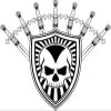 50 PCs Cool Black and White Skull Sword Diadem Shield Icon 1" Stickers Decals Laptop Notebook Phone Waterproof Vinyl Trendy view 2